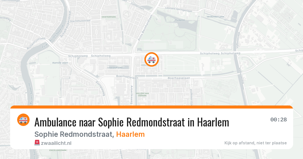 Ambulance naar Sophie Redmondstraat in Haarlem — 6 aug 2026