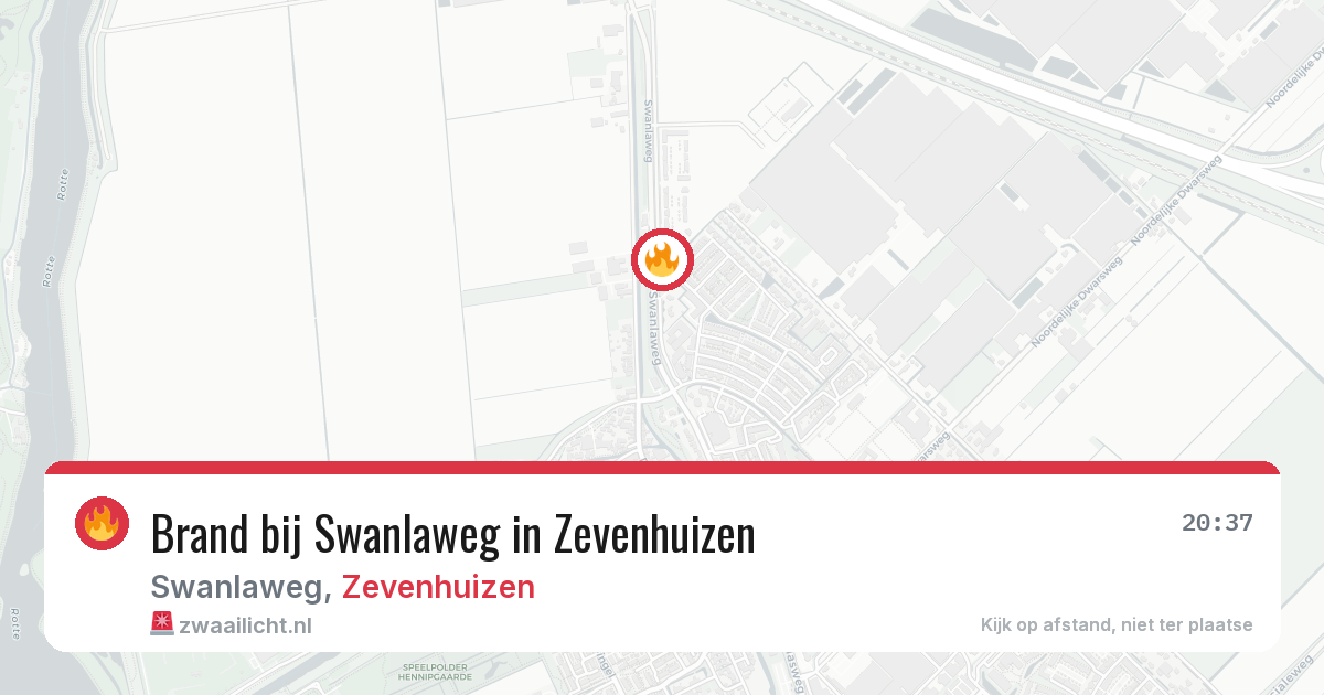 Brand bij Swanlaweg in Zevenhuizen — 14 jun 2026