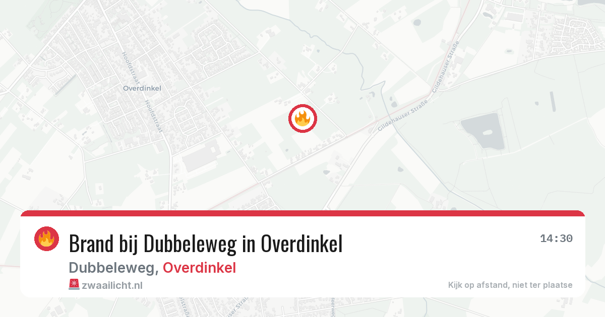 Brand bij Dubbeleweg in Overdinkel — 29 jan 2026