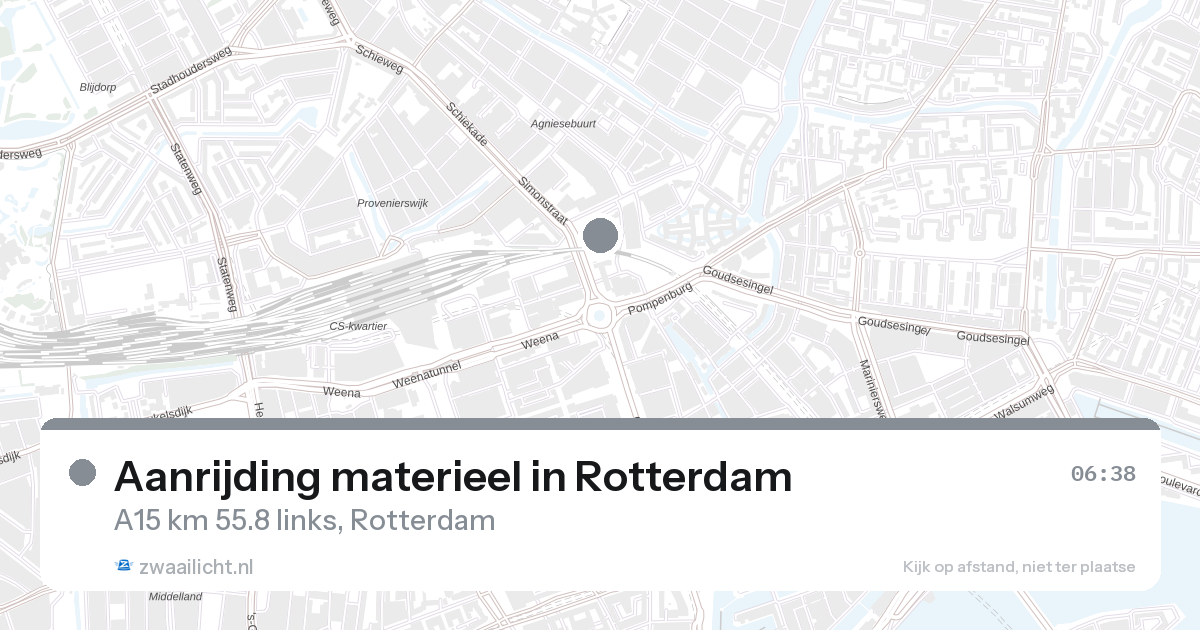 Aanrijding materieel in Rotterdam — 7 feb 2026
