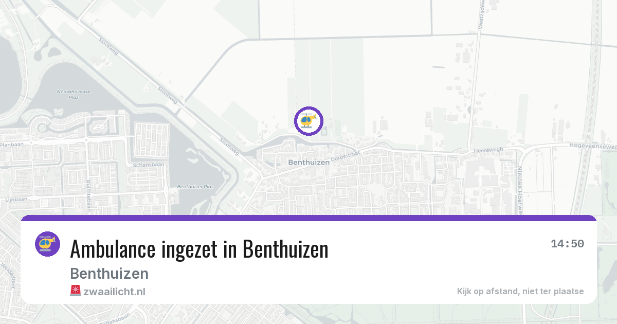 Ambulance ingezet in Benthuizen — 20 jun 2026