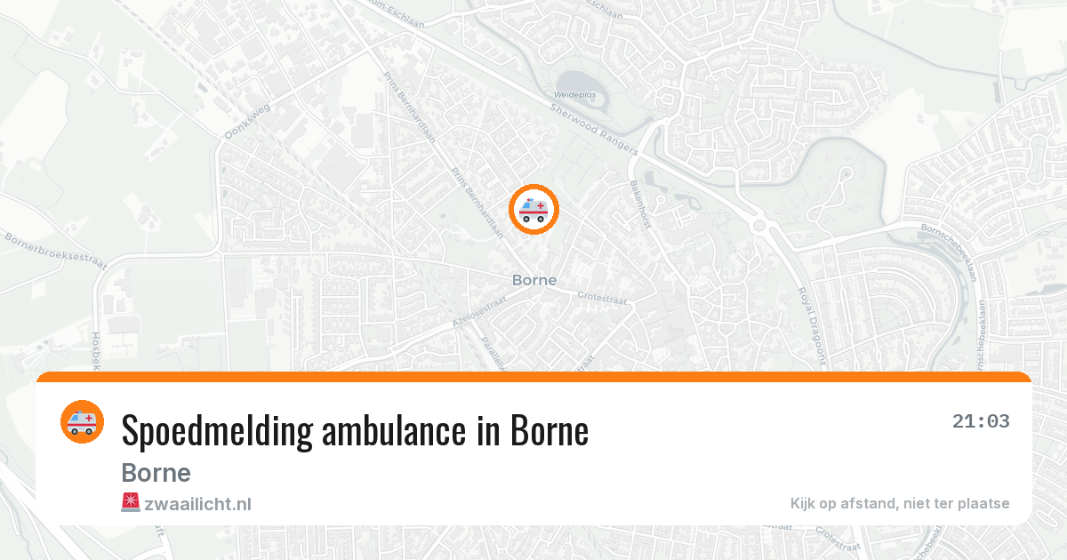 Spoedmelding ambulance in Borne — 31 mei 2026