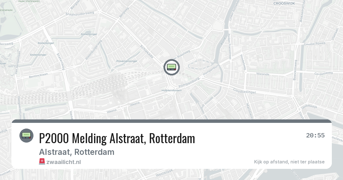 P2000 Melding Alstraat, Rotterdam — 15 mei 2026