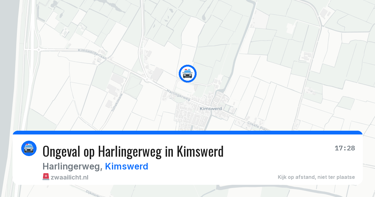 Ongeval op Harlingerweg in Kimswerd — 8 apr 2026