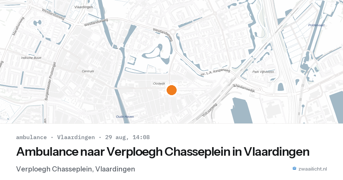 Ambulance naar Verploegh Chasseplein in Vlaardingen — 29 aug 2026
