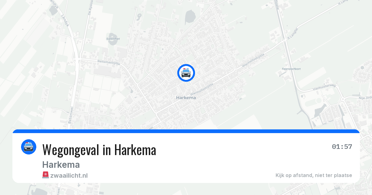 Wegongeval in Harkema — 6 jun 2026