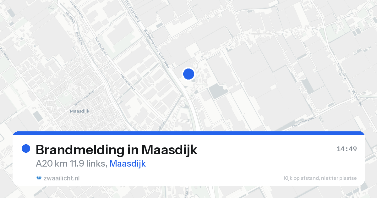 Brandmelding in Maasdijk — 14 aug 2026
