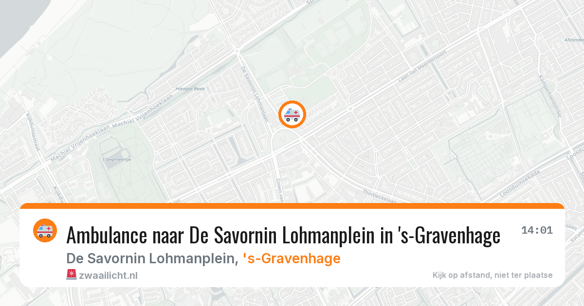 Ambulance naar De Savornin Lohmanplein in 's-Gravenhage — 1 apr 2026
