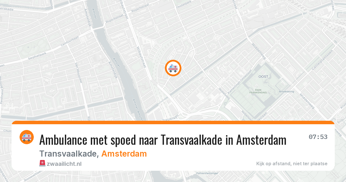 Ambulance met spoed naar Transvaalkade in Amsterdam — 13 apr 2026