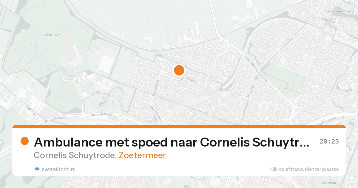 Ambulance met spoed naar Cornelis Schuytrode in Zoetermeer — 19 aug 2026