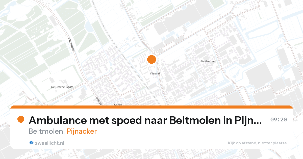 Ambulance met spoed naar Beltmolen in Pijnacker — 8 jul 2026