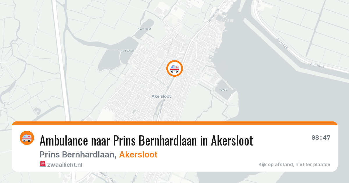 Ambulance naar Prins Bernhardlaan in Akersloot — 17 jul 2026