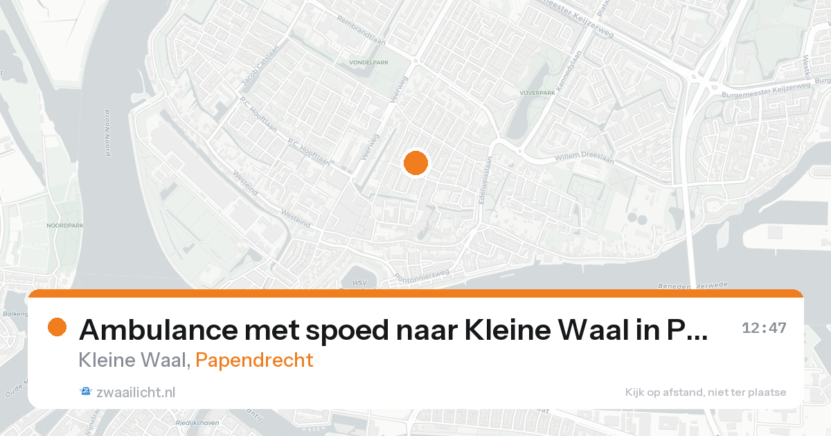 Ambulance met spoed naar Kleine Waal in Papendrecht — 10 mrt 2026