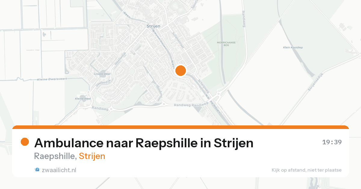 Ambulance naar Raepshille in Strijen — 18 aug 2026