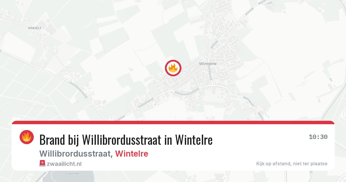 Brand bij Willibrordusstraat in Wintelre — 28 jun 2026