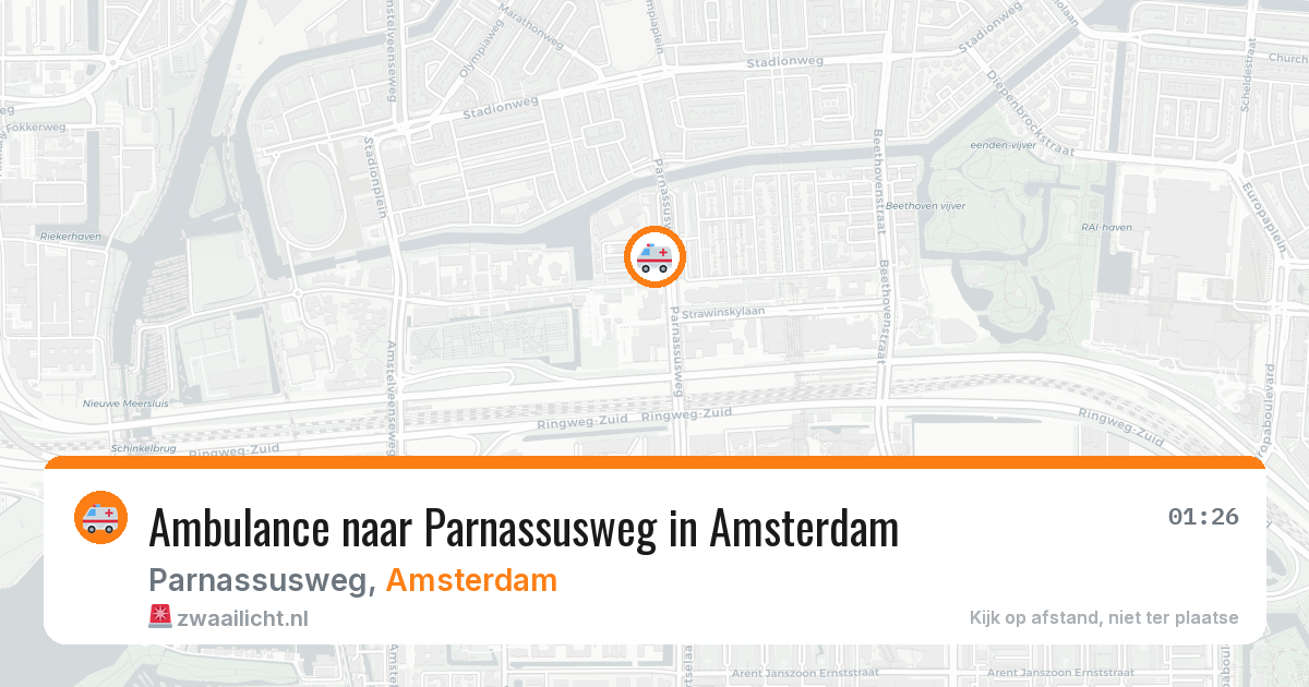 Ambulance naar Parnassusweg in Amsterdam — 3 jul 2026