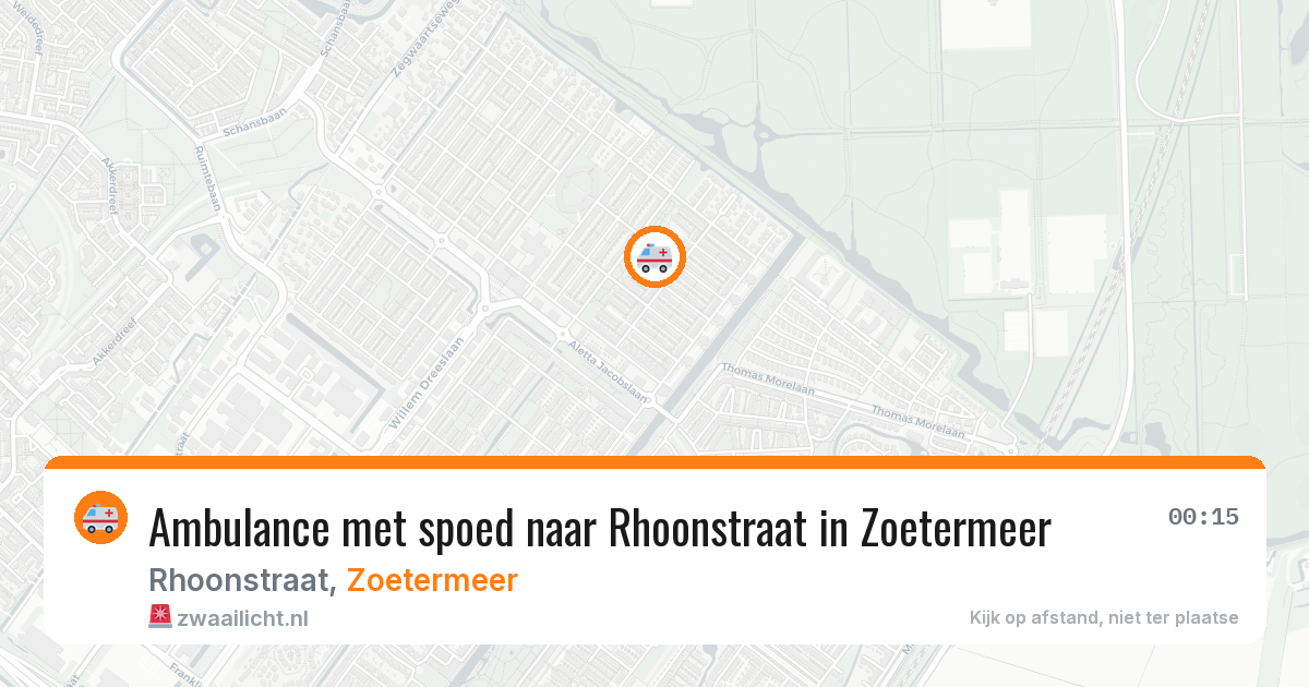 Ambulance met spoed naar Rhoonstraat in Zoetermeer — 8 mei 2026