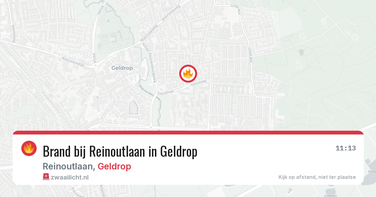 Brand bij Reinoutlaan in Geldrop — 28 jun 2026