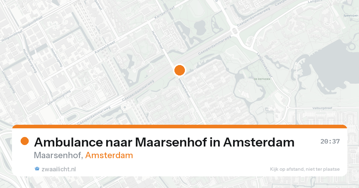 Ambulance naar Maarsenhof in Amsterdam — 25 mei 2026