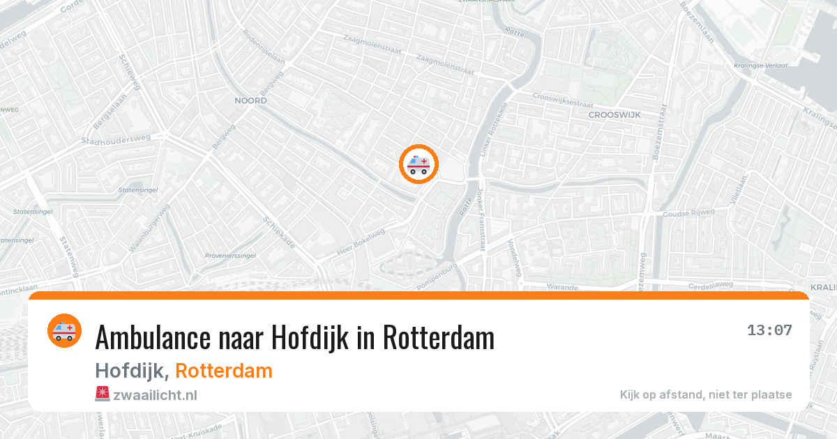 Ambulance naar Hofdijk in Rotterdam — 9 jun 2026