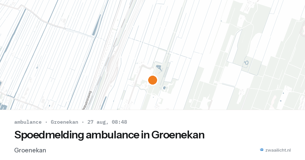 Spoedmelding ambulance in Groenekan — 27 aug 2026
