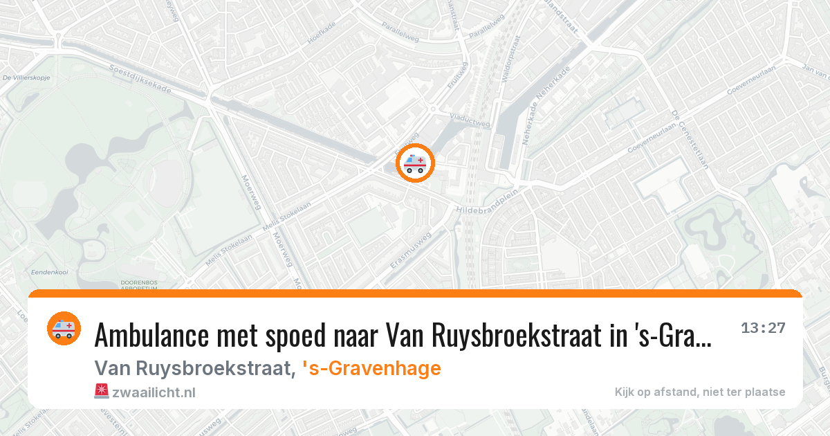Ambulance met spoed naar Van Ruysbroekstraat in 's-Gravenhage — 21 mei 2026