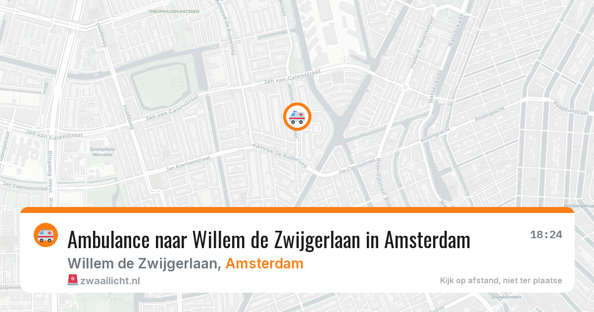 Ambulance naar Willem de Zwijgerlaan in Amsterdam — 4 jul 2026