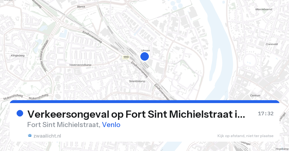 Verkeersongeval op Fort Sint Michielstraat in Venlo — 10 aug 2026