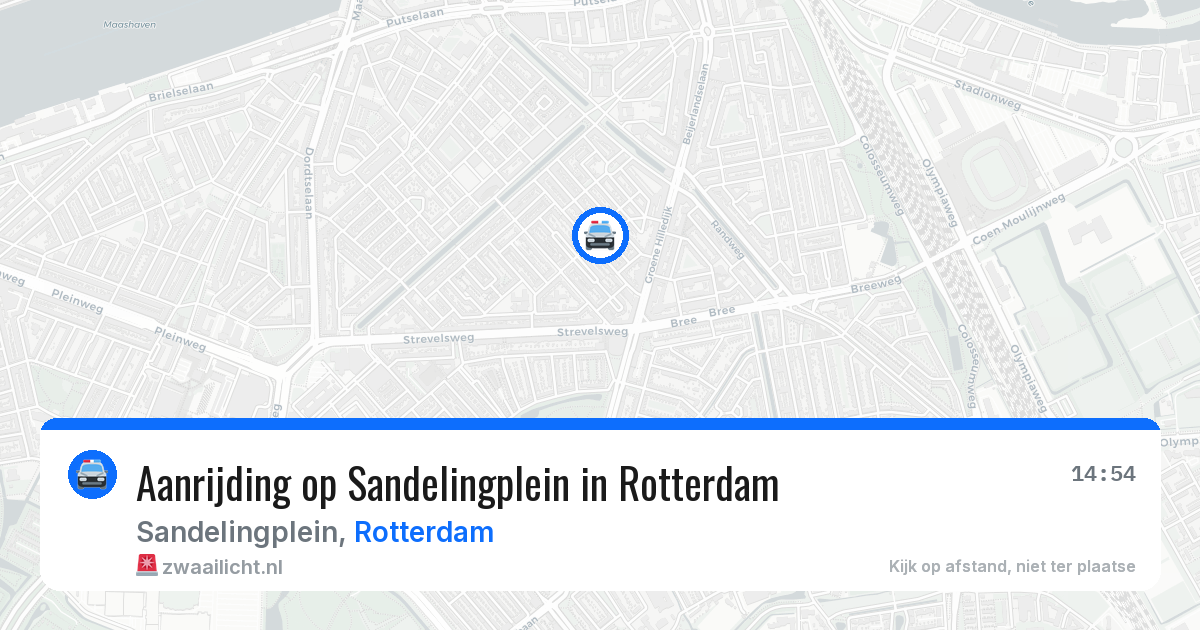 Aanrijding op Sandelingplein in Rotterdam — 15 jun 2026