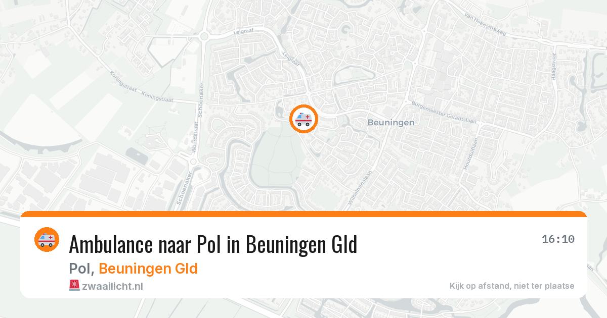 Ambulance naar Pol in Beuningen Gld — 24 mei 2026