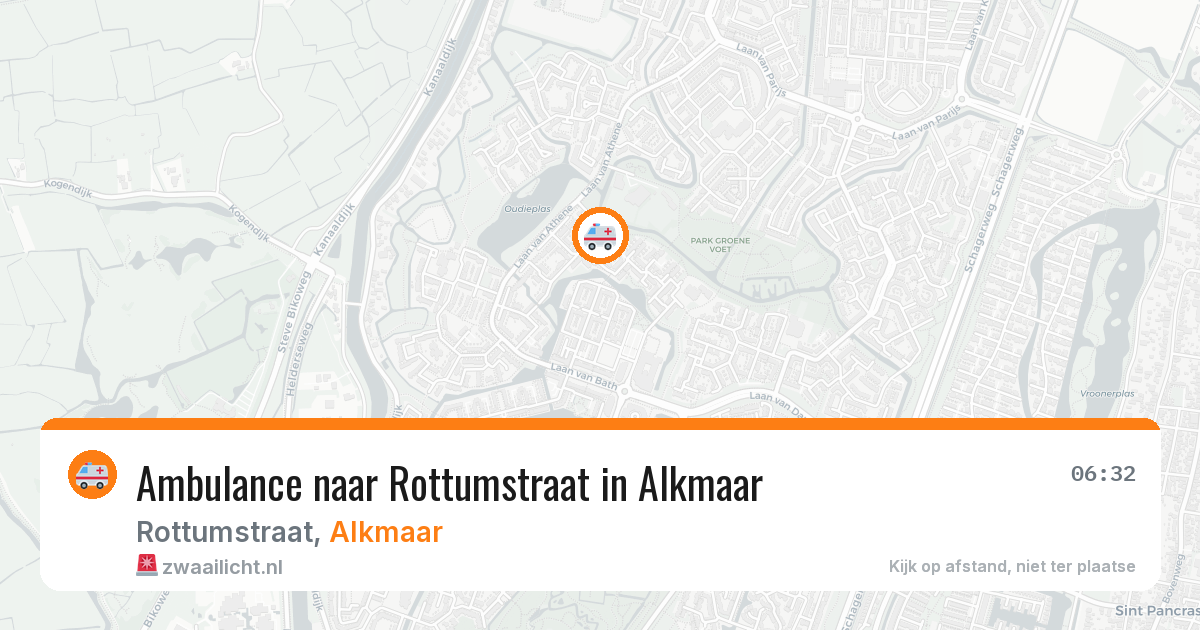 Ambulance naar Rottumstraat in Alkmaar — 9 aug 2026