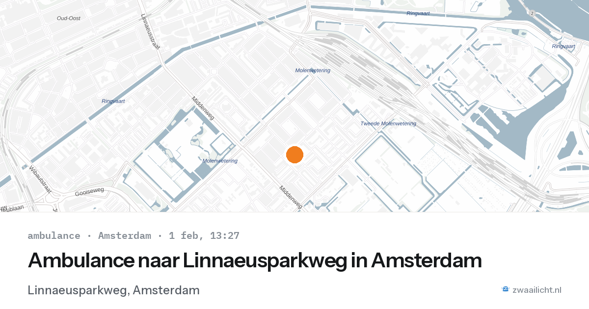 Ambulance naar Linnaeusparkweg in Amsterdam — 1 feb 2026