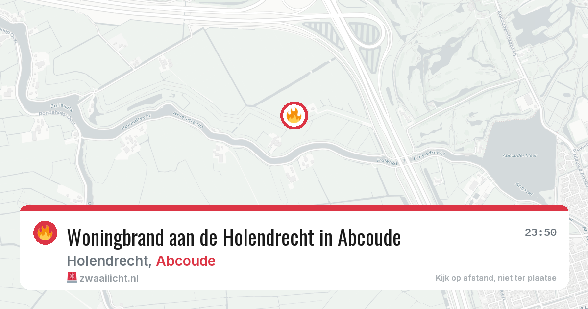 Woningbrand aan de Holendrecht in Abcoude — 27 jun 2026