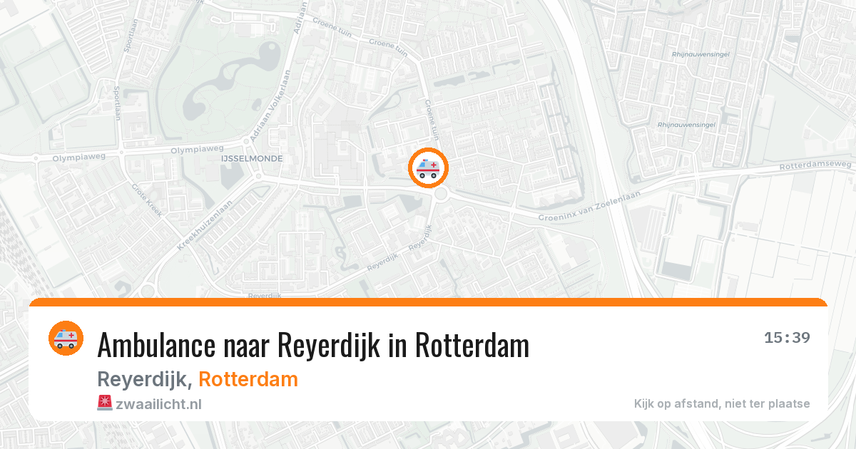Ambulance naar Reyerdijk in Rotterdam — 24 mrt 2026