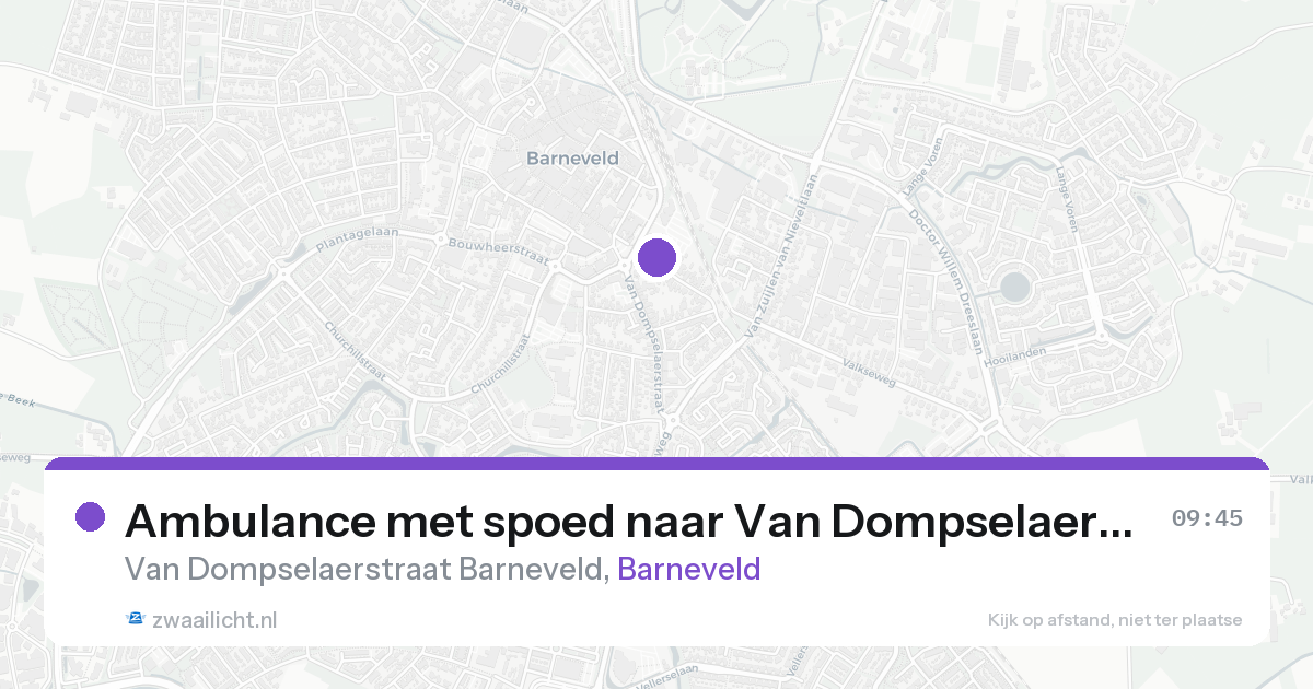 Ambulance met spoed naar Van Dompselaerstraat Barneveld in Barneveld — 18 aug 2026