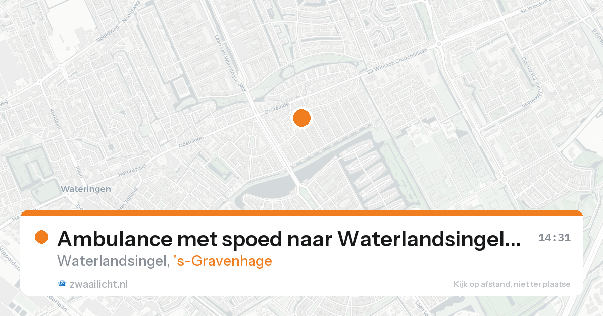 Ambulance met spoed naar Waterlandsingel in 's-Gravenhage — 20 aug 2026