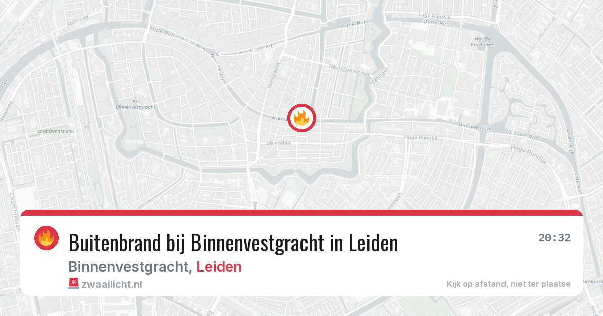 Buitenbrand bij Binnenvestgracht in Leiden — 31 mei 2026