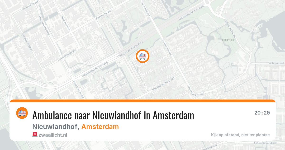 Ambulance naar Nieuwlandhof in Amsterdam — 22 mrt 2026
