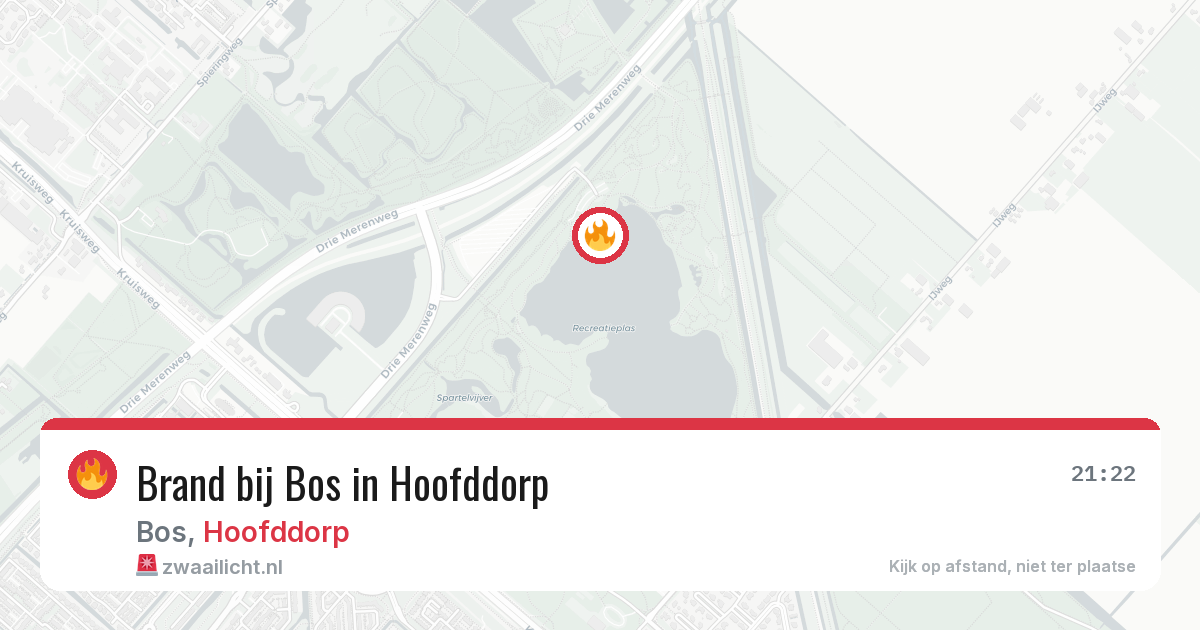 Brand bij Bos in Hoofddorp — 22 mei 2026