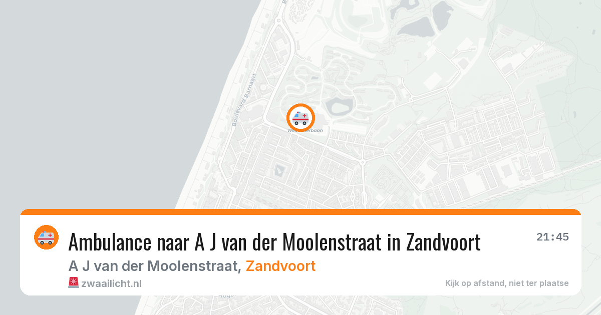 Ambulance naar A J van der Moolenstraat in Zandvoort — 11 apr 2026