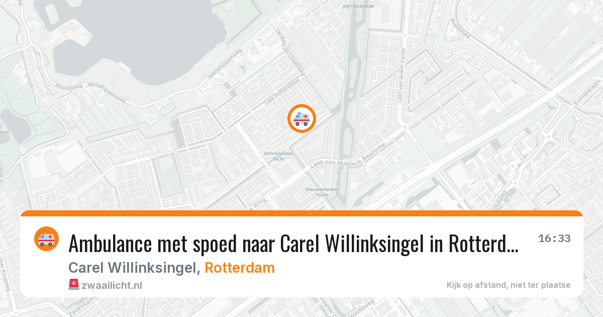 Ambulance met spoed naar Carel Willinksingel in Rotterdam — 8 jun 2026