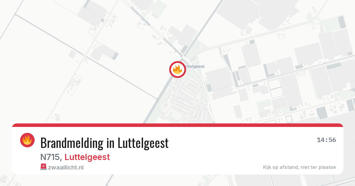 Brandmelding in Luttelgeest — 30 jul 2026