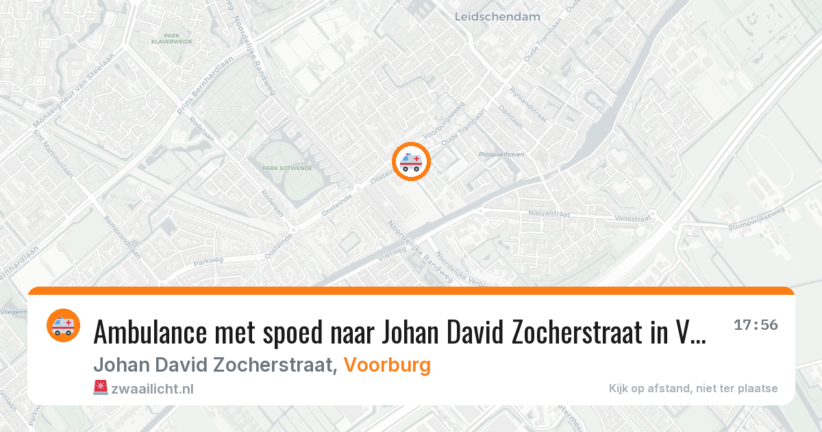 Ambulance met spoed naar Johan David Zocherstraat in Voorburg — 4 jul 2026