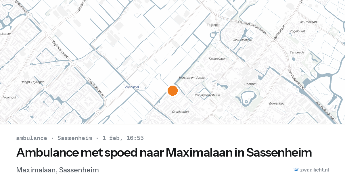 Ambulance met spoed naar Maximalaan in Sassenheim — 1 feb 2026