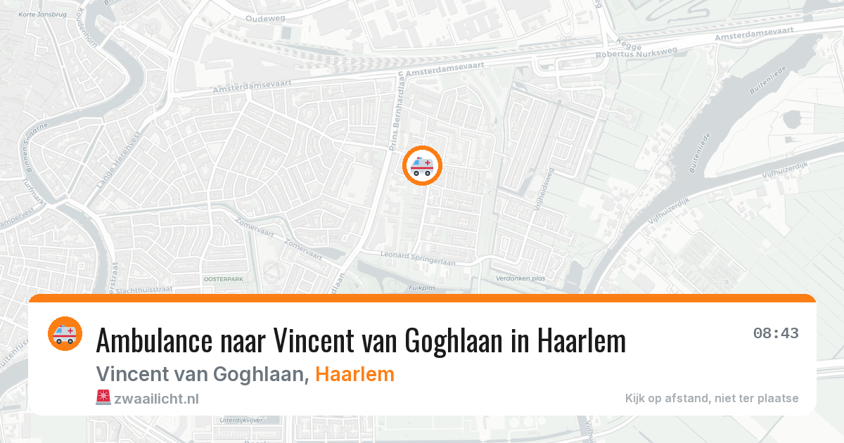 Ambulance naar Vincent van Goghlaan in Haarlem — 8 apr 2026