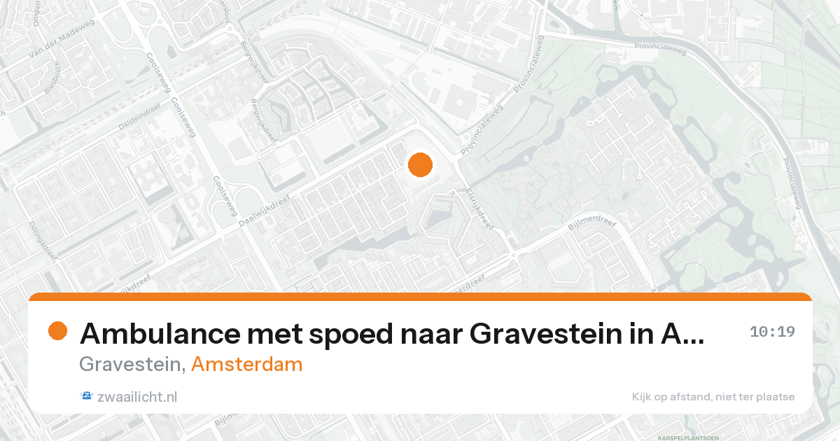 Ambulance met spoed naar Gravestein in Amsterdam — 24 jul 2026