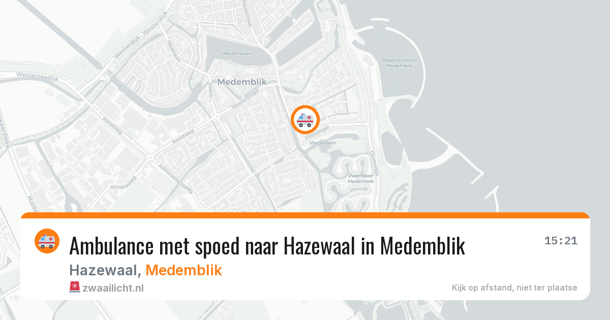 Ambulance met spoed naar Hazewaal in Medemblik — 29 apr 2026
