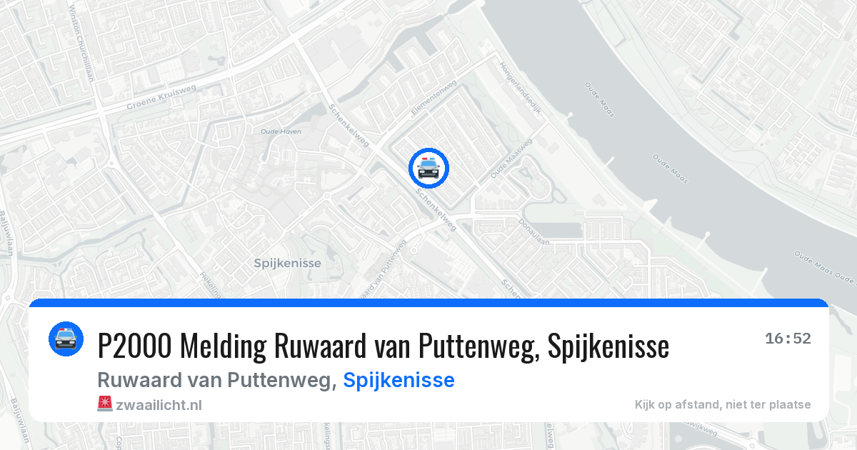 P2000 Melding Ruwaard van Puttenweg, Spijkenisse — 20 apr 2026