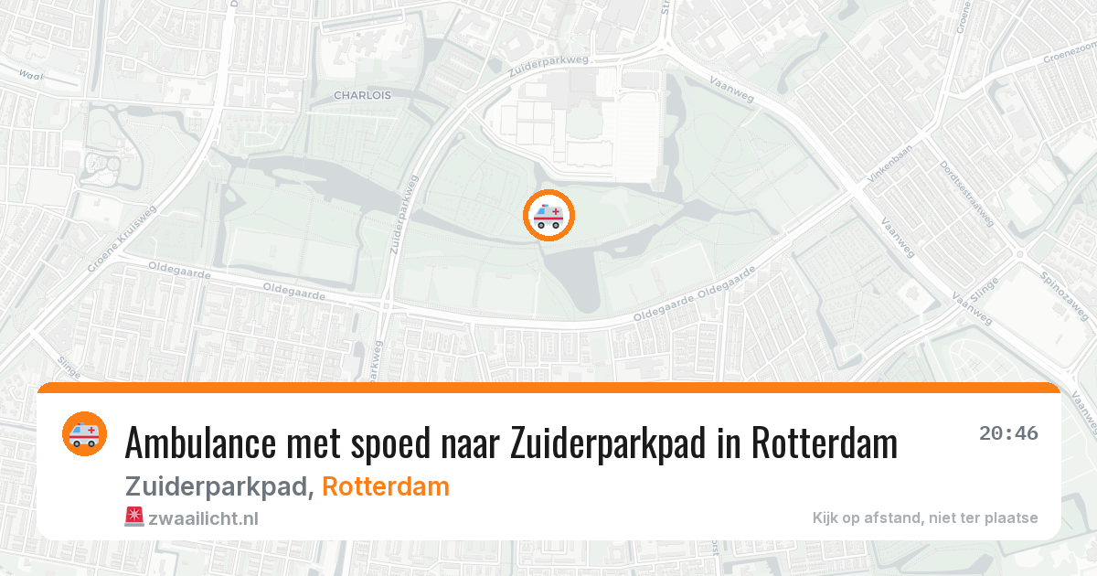 Ambulance met spoed naar Zuiderparkpad in Rotterdam — 25 mei 2026