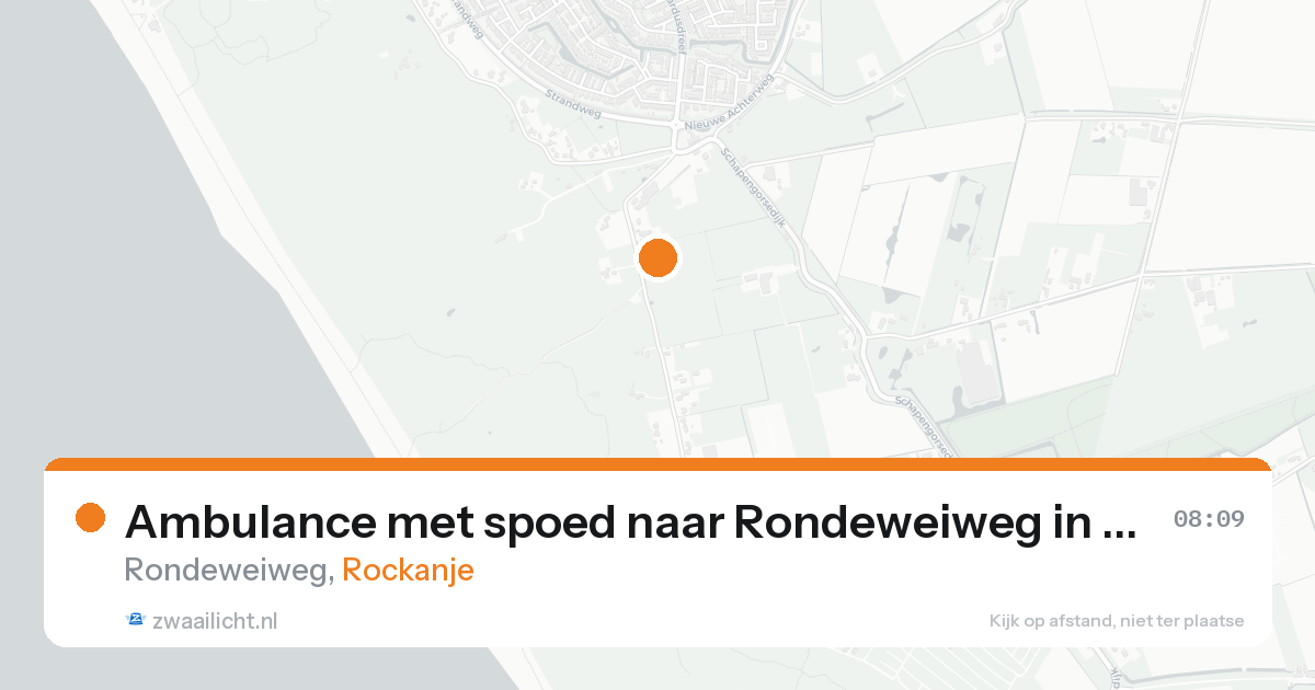 Ambulance met spoed naar Rondeweiweg in Rockanje — 8 feb 2026